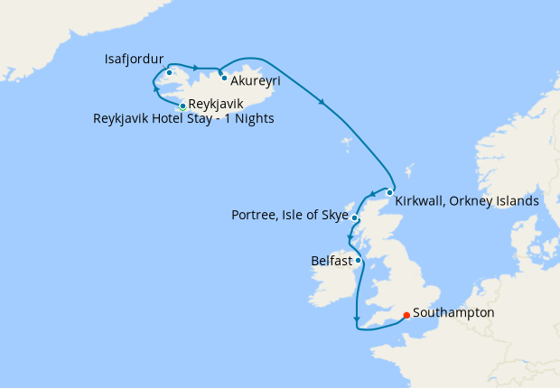 Cruise Itinerary Map