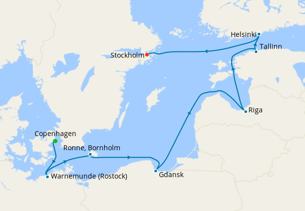 Cruise Itinerary Map