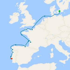 Atlantic Coast Grape Harvest from Copenhagen to Lisbon - Fly Cruise