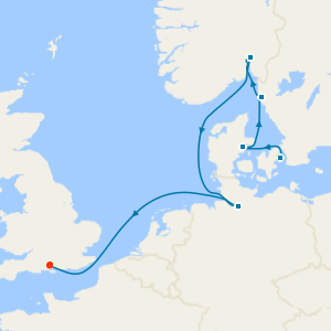 Coastal Allure & Artistic Marvels Fly Cruise to Southampton with Two Night Copenhagen Stay 	