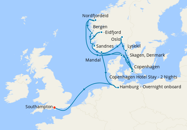 Cruise Itinerary Map