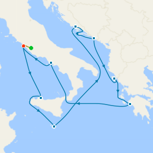 Italy, Greece & Croatia from Rome with 2 night pre-cruise stay in Rome