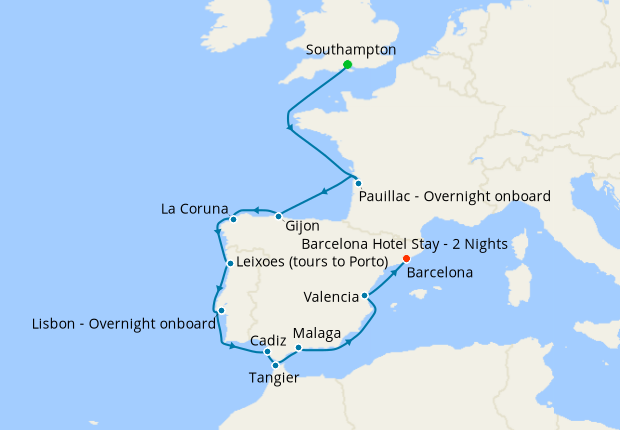 Cruise Itinerary Map