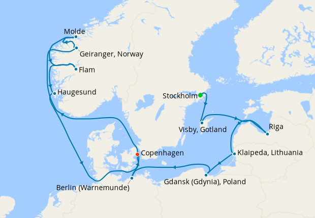 Cruise Itinerary Map