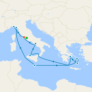 Italy, Greece & Malta from Rome with a 2 night pre-cruise stay
