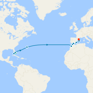 Spain & Morocco Transatlantic from Ft. Lauderdale with 2 night pre-cruise stay in Miami Beach