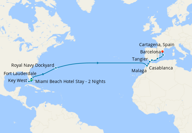 Cruise Itinerary Map