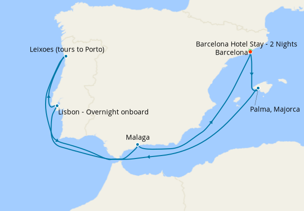 Cruise Itinerary Map
