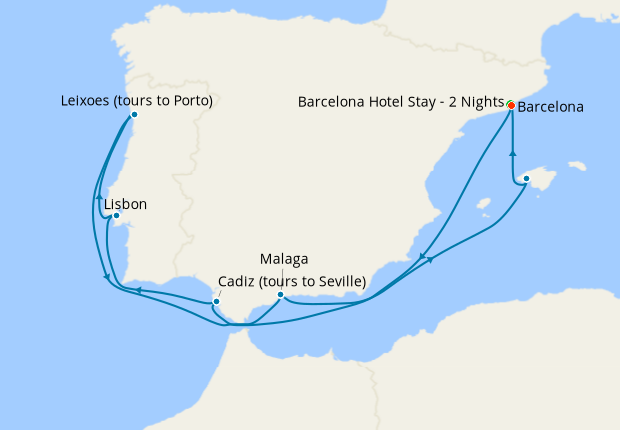 Cruise Itinerary Map