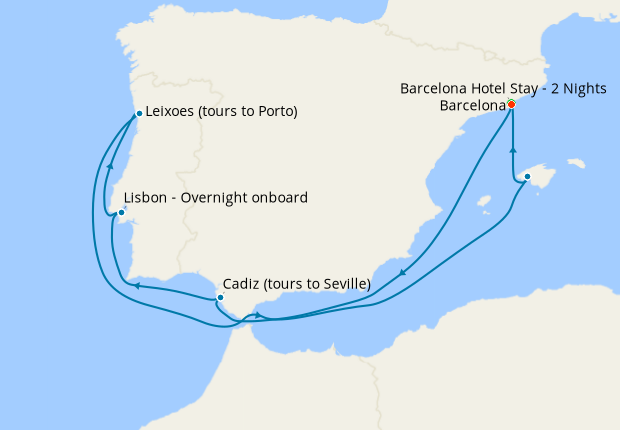 Cruise Itinerary Map