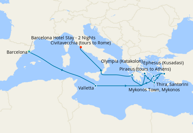 Cruise Itinerary Map