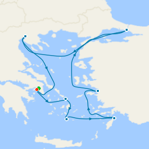 Best of Greece & Turkey from Athens with a 1 night pre-cruise stay 