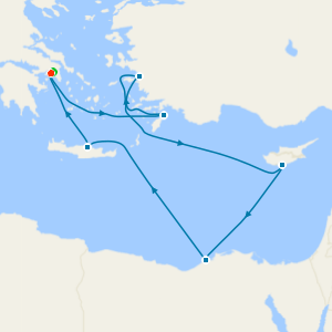 Egypt, Greece & Ephesus from Athens with a 1 night pre-cruise stay 