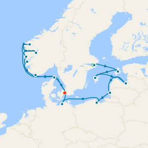 Vibrant Baltic Heritage & Nordic Beauty Fly Cruise to Copenhagen with Two Night Copenhagen City Stay