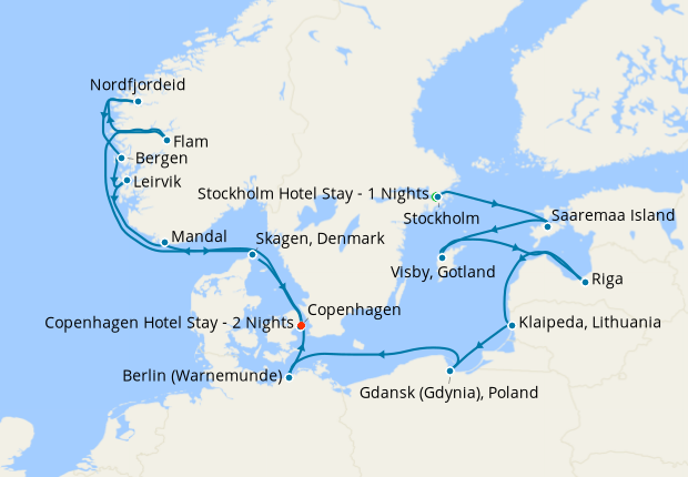 Cruise Itinerary Map