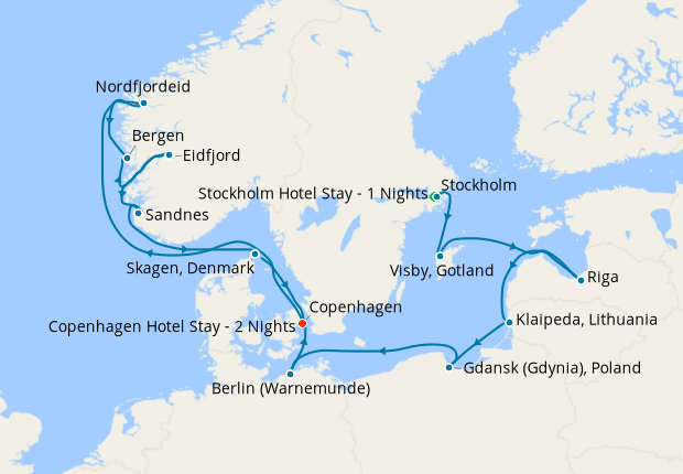 Cruise Itinerary Map