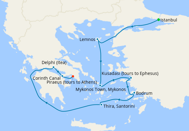 Cruise Itinerary Map