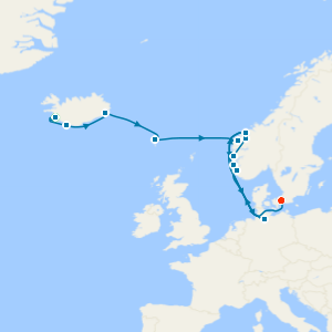 Iceland to Copenhagen Fly cruise with Reykjavik and Copenhagen Stays 