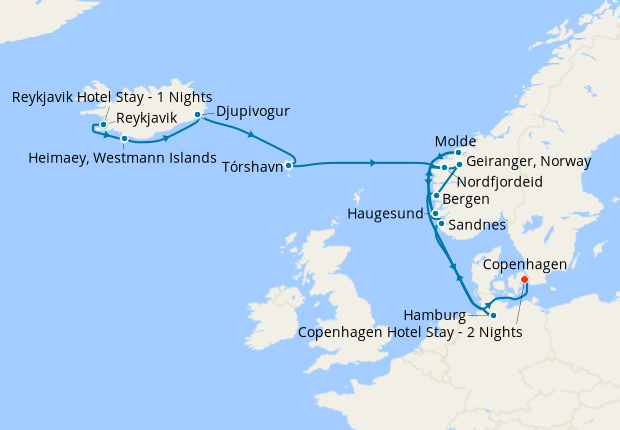 Cruise Itinerary Map
