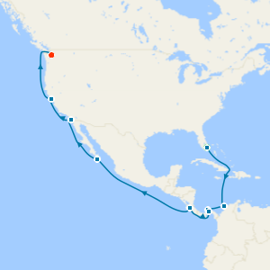 Panama Canal Cruise with a 2 night pre-cruise stay in Miami Beach and post-cruise stay in Seattle