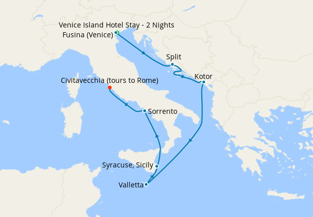 Cruise Itinerary Map