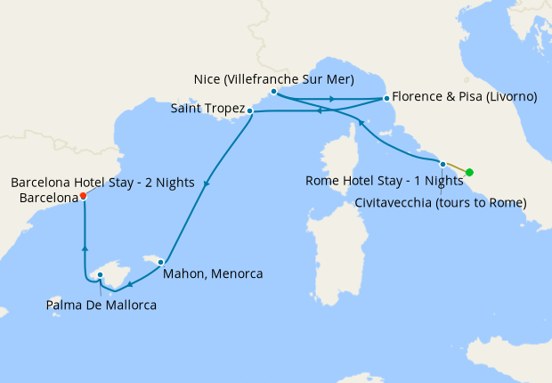 Cruise Itinerary Map