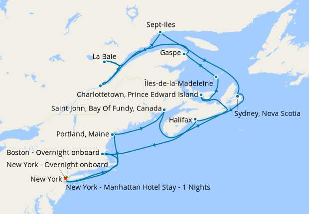 Cruise Itinerary Map