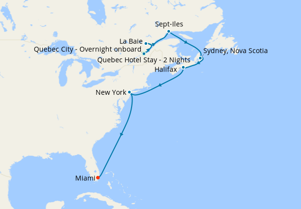 Cruise Itinerary Map