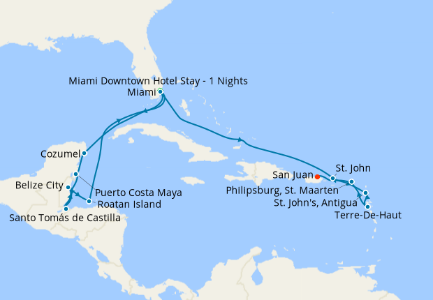 Cruise Itinerary Map