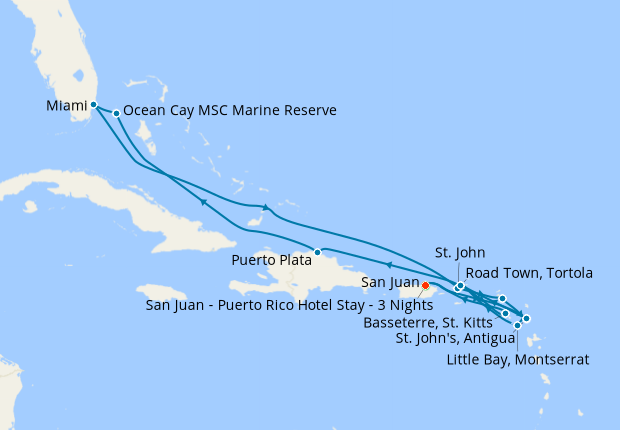 Cruise Itinerary Map