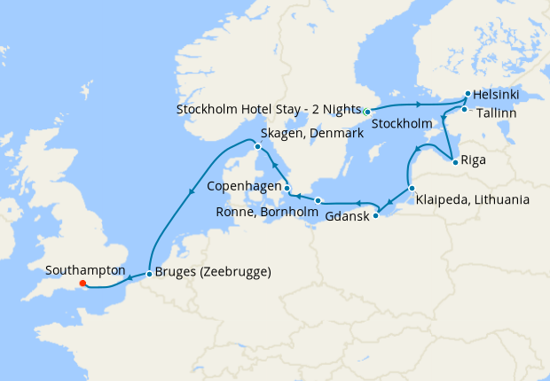 Cruise Itinerary Map