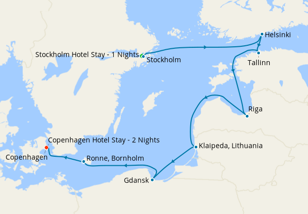 Cruise Itinerary Map