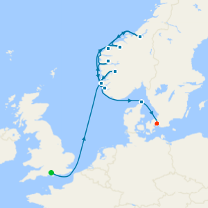 Norwegian Fjords Fly Cruise from Southampton with Two Night Copenhagen City Stay
