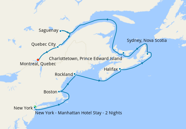 Cruise Itinerary Map