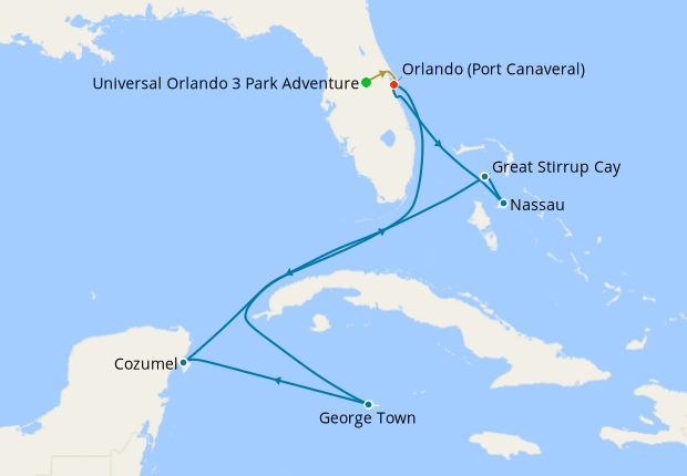 Cruise Itinerary Map