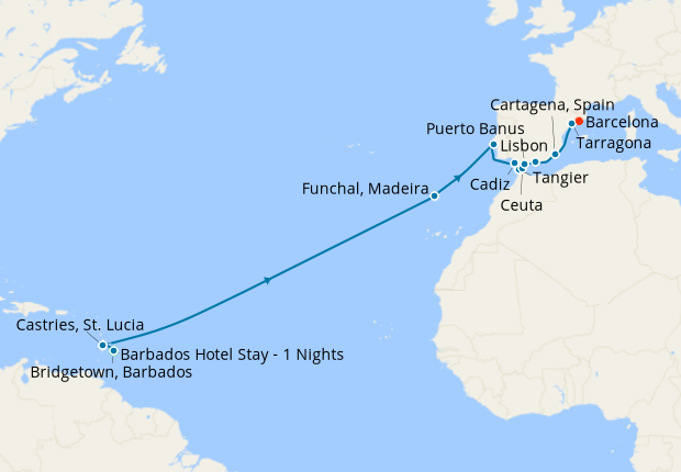 Cruise Itinerary Map