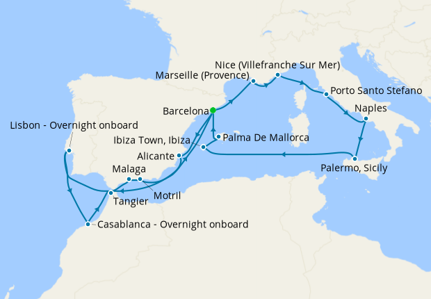 Cruise Itinerary Map
