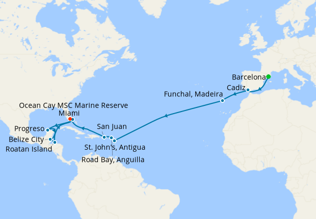 Cruise Itinerary Map