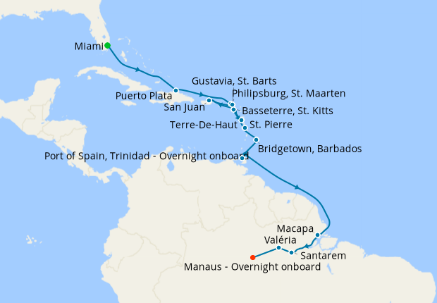 Cruise Itinerary Map