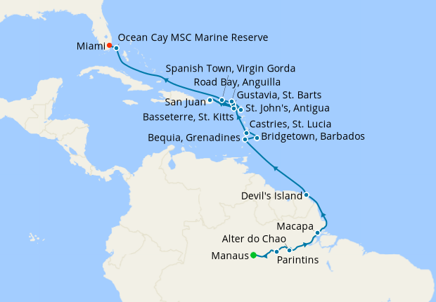 Cruise Itinerary Map