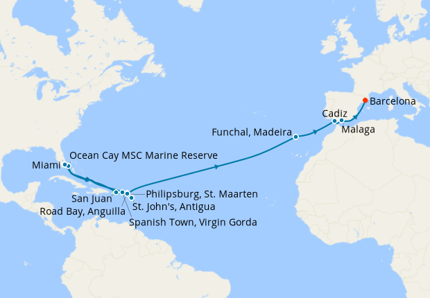 Cruise Itinerary Map
