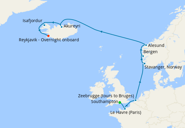 Cruise Itinerary Map