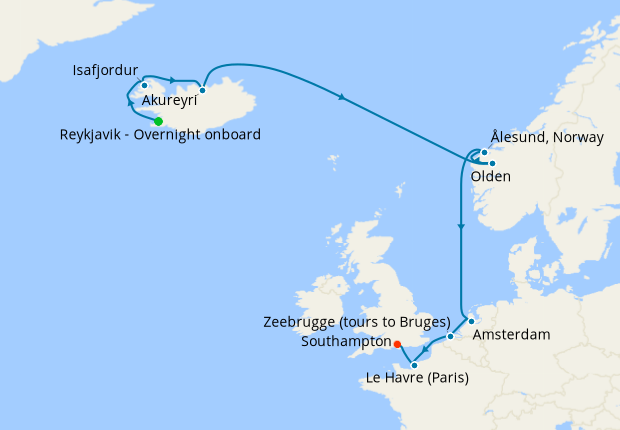 Cruise Itinerary Map