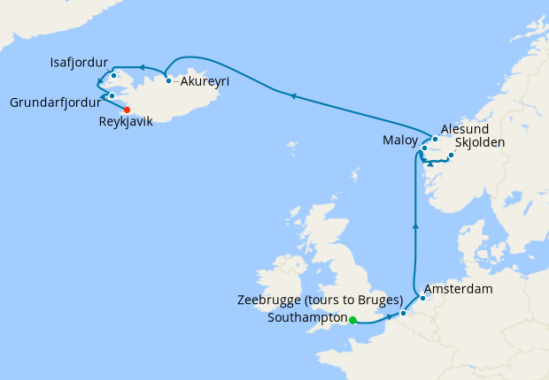 Cruise Itinerary Map