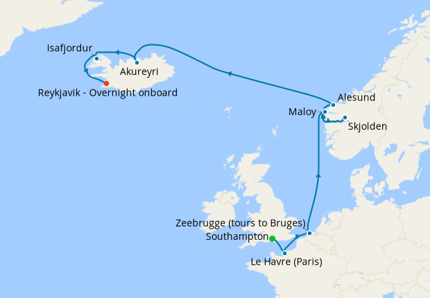 Cruise Itinerary Map