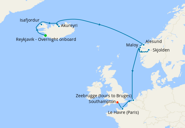 Cruise Itinerary Map