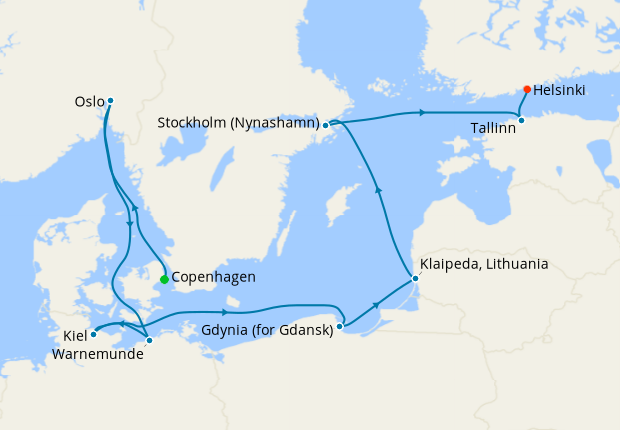 Cruise Itinerary Map