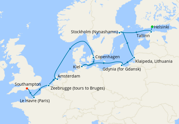 Cruise Itinerary Map