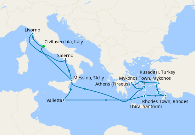 Cruise Itinerary Map