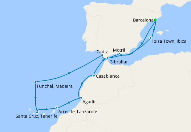 Cruise Itinerary Map